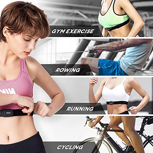 Heart-Rate-Monitor Chest-Strap, Bluetooth Heart Rate Monitor, Wat...