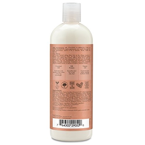 Shea Moisture Coconut & Hibiscus Curl & Shine Conditioner | 16 fl...