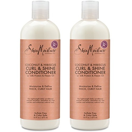 Shea Moisture Coconut & Hibiscus Curl & Shine Conditioner | 16 fl...