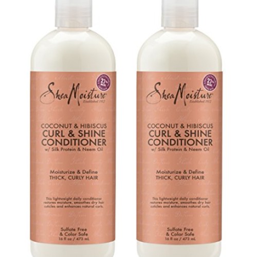 Shea Moisture Coconut & Hibiscus Curl & Shine Conditioner | 16 fl...