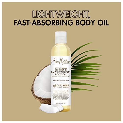 Sheamoisture Daily Hydration Body Oil for Dry Skin Virgin Coconut...
