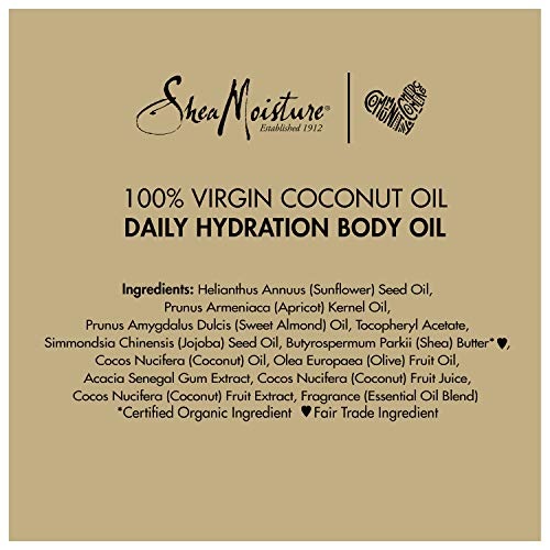 Sheamoisture Daily Hydration Body Oil for Dry Skin Virgin Coconut...