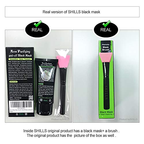 SHILLS Charcoal Black Mask, Peel Off Mask, Charcoal Mask, Black P...