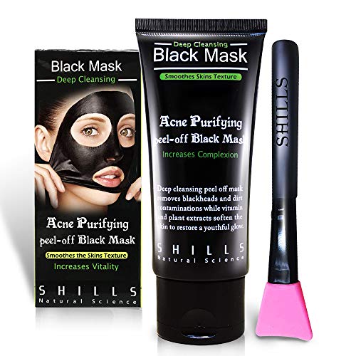 SHILLS Charcoal Black Mask, Peel Off Mask, Charcoal Mask, Black P...