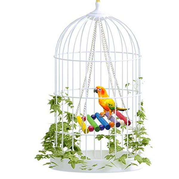 5 Pcs Bird Parrot Swing Toys - Hanging Bell Pet Bird Cage Hammock...