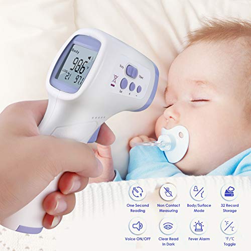 Forehead Thermometer for Adults and Kids, Touchless Non Contact I...