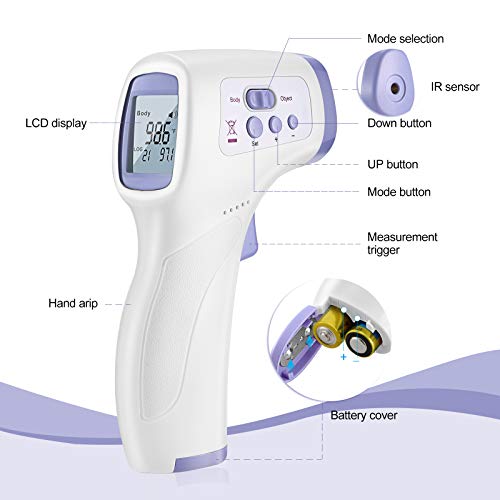 Forehead Thermometer for Adults and Kids, Touchless Non Contact I...