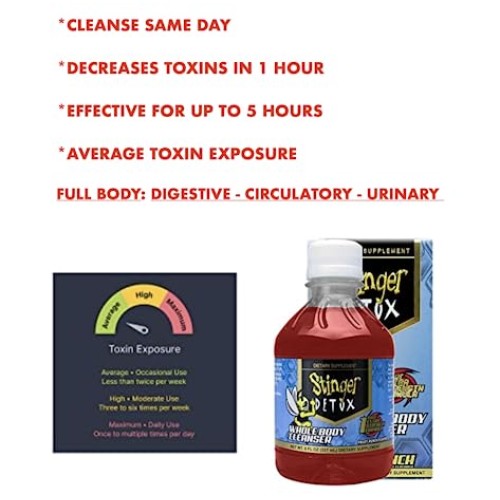 Stinger Detox Drink - Whole Body Cleanser 1 Hour Extra Strength D...