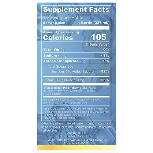 Stinger Detox Drink - Whole Body Cleanser 1 Hour Extra Strength D...