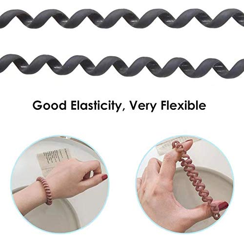 10 Piece Spiral Hair Ties For Thick Hair, Coil elastics Hair Ties...