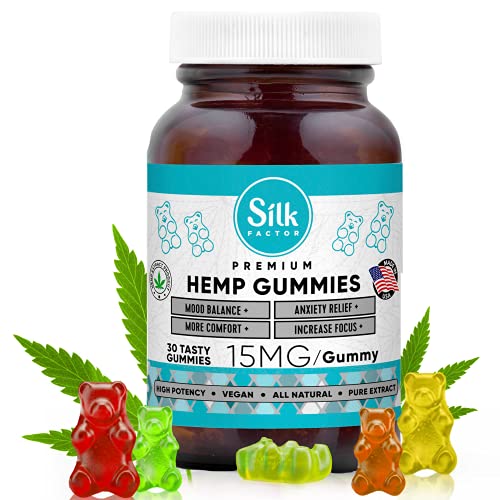 Hemp Gummies for Stress and Anxiety Relief - High Potency, 100% N...