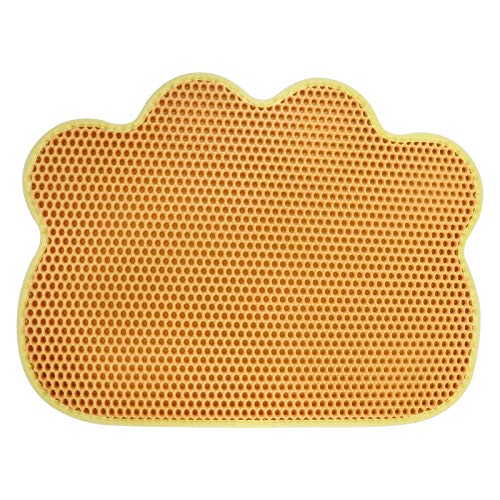 SILVERIE Cat Litter Mat, Litter Box Mat, Honeycomb Double Layer D...