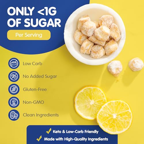SINLESS SNACKS Keto Cookies Snack, Italian Wedding Lemon Cookies,...