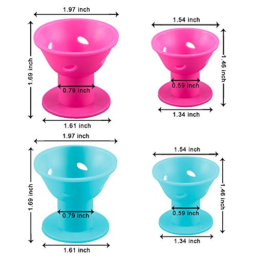SIQUK 110 Pcs Silicone Hair Curlers Blue and Pink Magic Hair Roll...