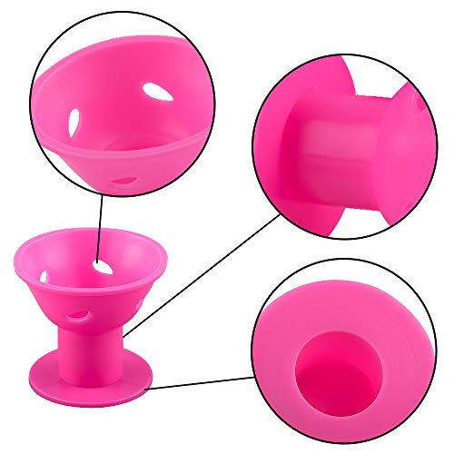 SIQUK 110 Pcs Silicone Hair Curlers Blue and Pink Magic Hair Roll...