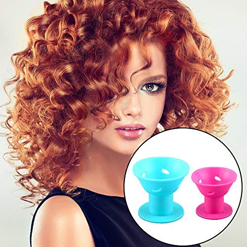 SIQUK 110 Pcs Silicone Hair Curlers Blue and Pink Magic Hair Roll...