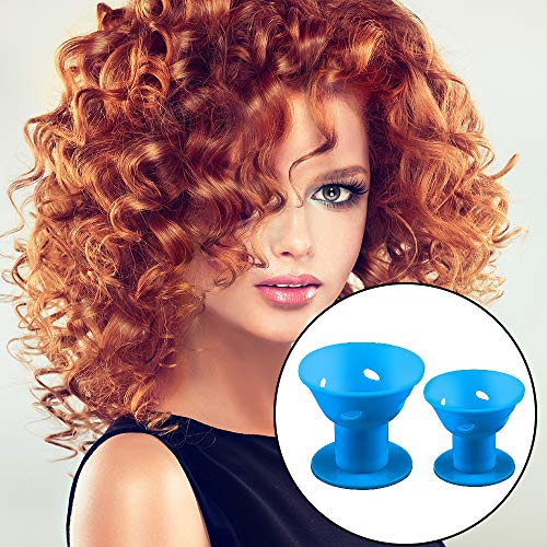 SIQUK 70 Pcs Hair Rollers Silicone Blue Hair Curlers Set Includin...