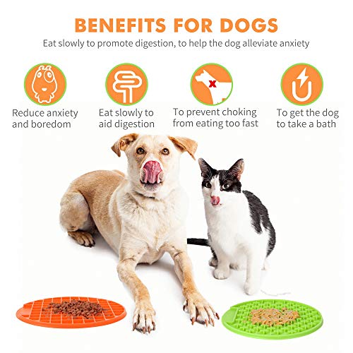 Lick Mat for Dogs Large Size 2pcs, Dog Washing Distraction Device...
