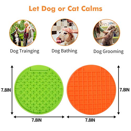 Lick Mat for Dogs Large Size 2pcs, Dog Washing Distraction Device...