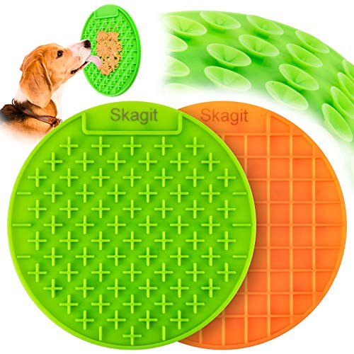 Lick Mat for Dogs Large Size 2pcs, Dog Washing Distraction Device...