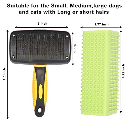 SKDJIIE Pet Brush Dog Brush,Self Cleaning Slicker Brush+ Free Pet...