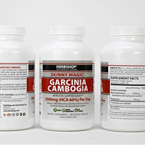 skinny magic Garcinia Cambogia RX-3000, Appetite Suppressant, 180...