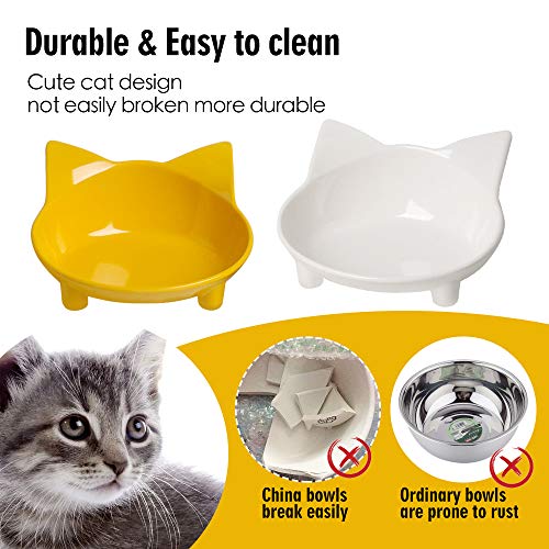Skrtuan Cat Bowl Cat Food Bowls Non Slip Dog Dish Pet Food Bowls ...