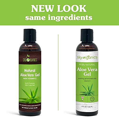Aloe Vera Gel 8oz x 3 Pack All Natural Ultra Hydrating Skin Coo...