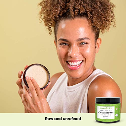 Cocoa Butter by Sky Organics 16 oz Pure Unrefined Raw Cocoa But...