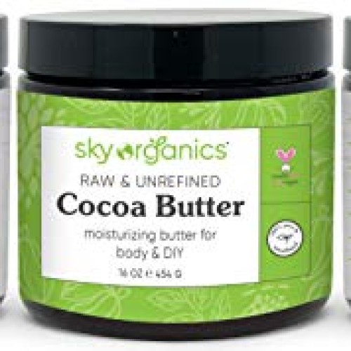 Cocoa Butter by Sky Organics 16 oz Pure Unrefined Raw Cocoa But...