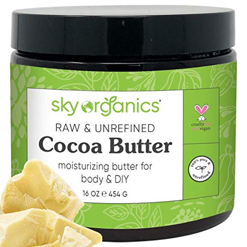 Cocoa Butter by Sky Organics 16 oz Pure Unrefined Raw Cocoa But...