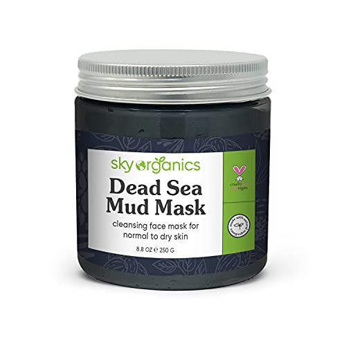Dead Sea Mud Mask by Sky Organics 8 oz For Face, Acne, Oily Ski...