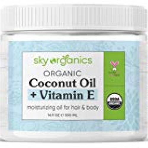USDA Organic Coconut Oil with Vitamin E 16.9 oz Jar Pure Vitami...