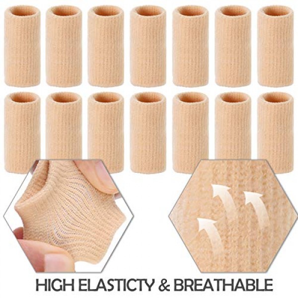 30 Pieces Finger Sleeves with 1 Storage Bag, Thumb Splint Brace S...
