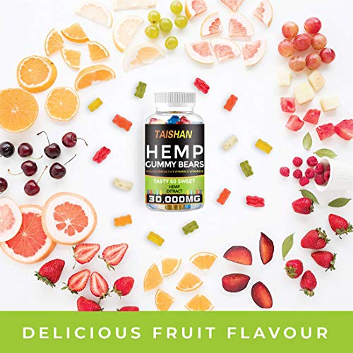 Hemp Gummies Premium Extract 30,000mg Natural Hemp Candy Suppleme...