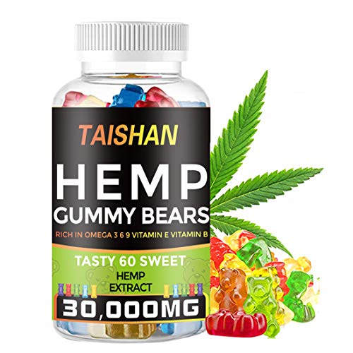 Hemp Gummies Premium Extract 30,000mg Natural Hemp Candy Suppleme...