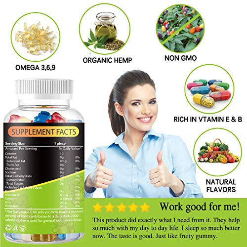 Hemp Gummies Premium Extract 30,000mg Natural Hemp Candy Suppleme...