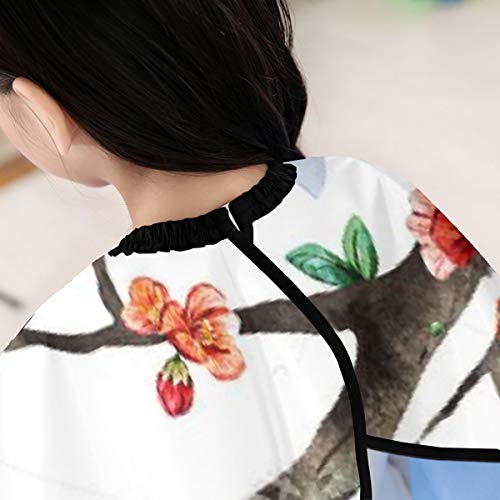 SLHFPX Cherry Blossom Peacock Lover Barber Cape Hair Cutting Cape...