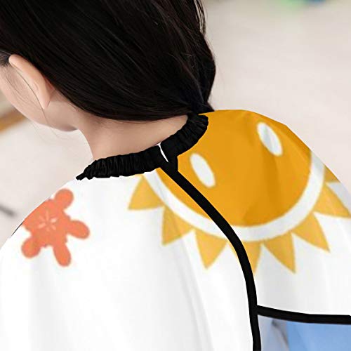 SLHFPX Cute English Font Barber Cape Hair Cutting Capes Hairdress...