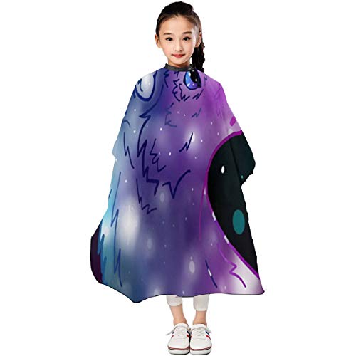 SLHFPX Galaxy Wolf Kids Barber Cape Professional Home Salon Hairc...