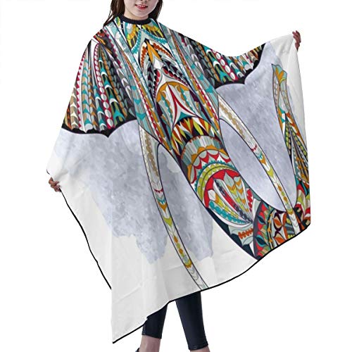 SLHFPX Professional Barber Cape African Tattoo Elephant Hair Styl...