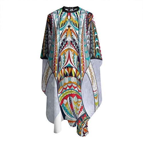 SLHFPX Professional Barber Cape African Tattoo Elephant Hair Styl...