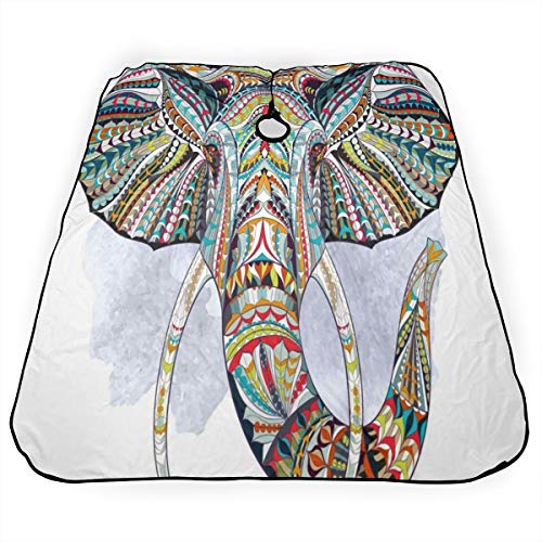 SLHFPX Professional Barber Cape African Tattoo Elephant Hair Styl...