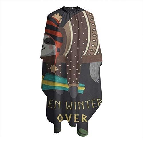 SLHFPX Professional Barber Cape Cute Sloth Hair Stylist Salon Cap...