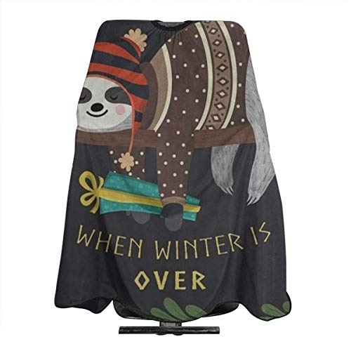 SLHFPX Professional Barber Cape Cute Sloth Hair Stylist Salon Cap...