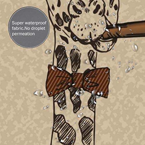 SLHFPX Vector Illustration Of Giraffe With Cigar Barber Cape Hair...