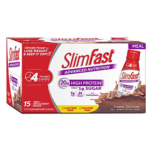 SlimFast Advanced Creamy Chocolate Ready to Drink Shakes 15 pk.…