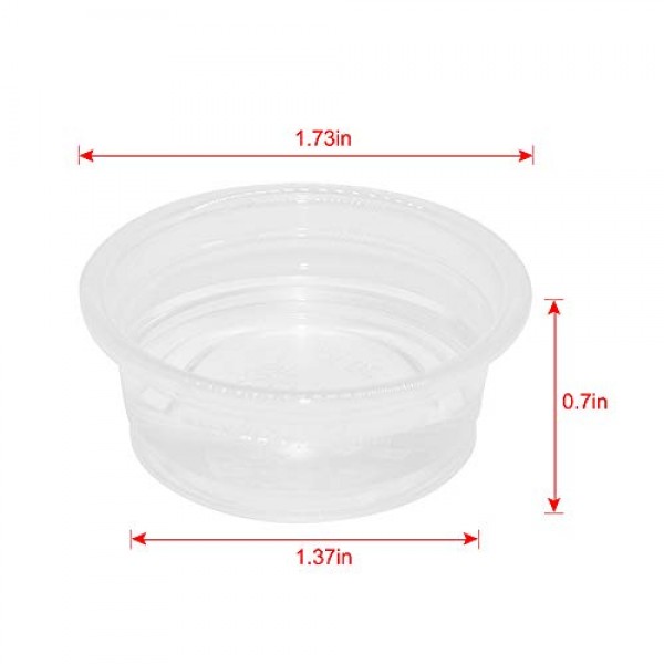 300 Pack 0.5 oz Cups,Gecko Food and Water Cups Plastic Replacemen...