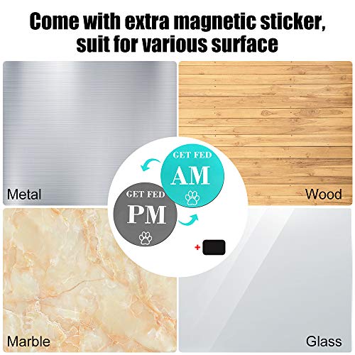 Dog Feed Reminder,Reversible Refrigerator Magnet Pet Fed Sign AM ...