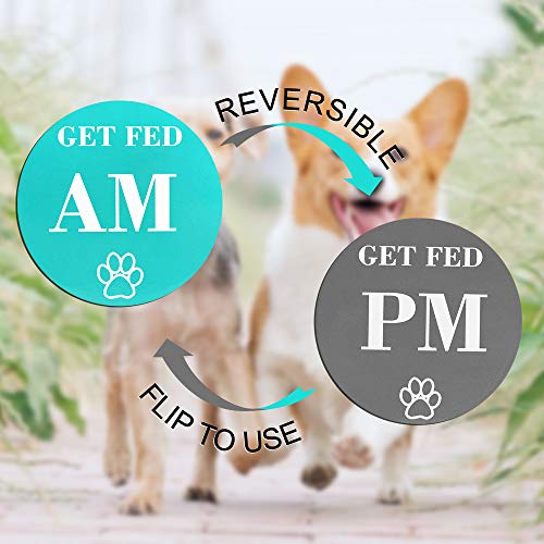 Dog Feed Reminder,Reversible Refrigerator Magnet Pet Fed Sign AM ...